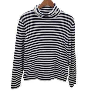 Lauren Ralph Lauren Womens XL Striped Knit Sweater Preppy Nautical Coastal